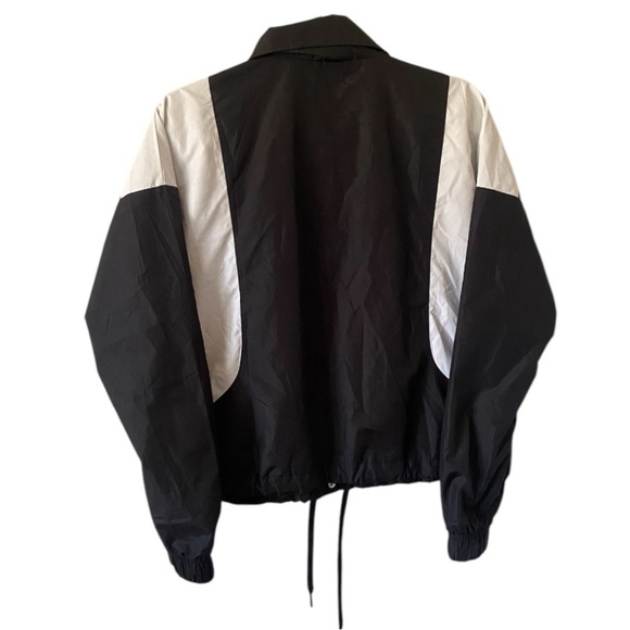 Adidas 3 Stripes Black and White Snap buttons Lightweight Boxy Jacket - Picture 2 of 8